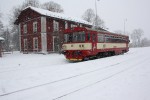 Z dvodu snhov kalamity pijel 16. 2. 2012 prvn vlak do Budiova a po 14. hodin (Os 13308)