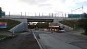 Plze-Doubravka 21.8.2016: most Mohylov a BUS na provisorn komunikaci