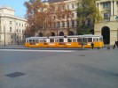 Tramvaj v Budapeti u parlamentu