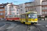 Souprava tramvaj T3 PX . 187/192 na kiovatce Klatovsk x Kaplova, Plze, 15.12.2019
