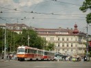 kolona tramvaj tvoc se na Moravku
