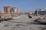 Stavba tramvajov trati, pohled od terminlu Kaplova smr Klatovsk. Plze, 26.10.2019