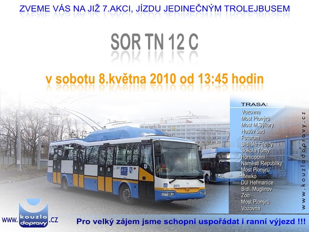 Akce s trolejbusem SOR TN12C