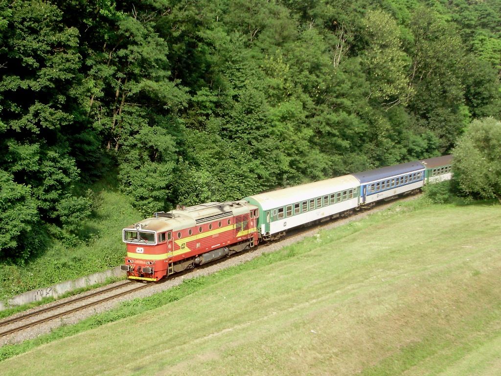 Lokomotiva 750.308, Frdek-Lskovec, 5.7.2013, posledn den nasazen, Os 3107, posledn vlak...