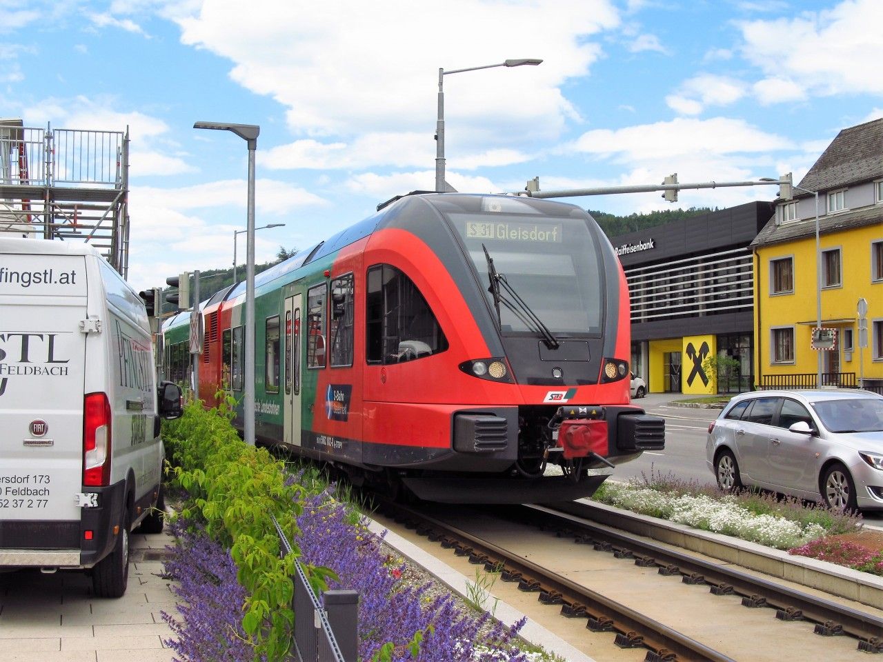  Regionalzug do Gleisdorfu na novm seku trat ve mst Weiz 