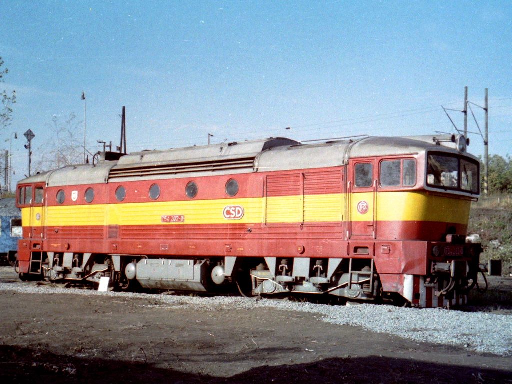 754.202-0 - 24. z 1990 - Praha Bubny (vstava 90. let lokomotiv z KD)
