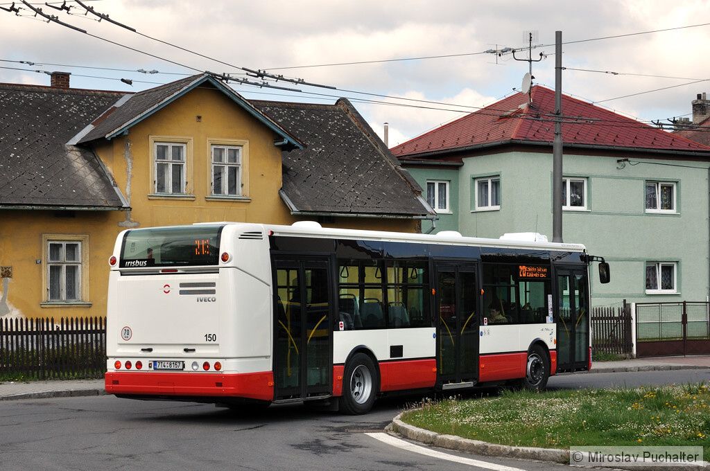Ev. . 150 (Irisbus Citelis 12M) v kiovatce Bloveck  Gudrichova.