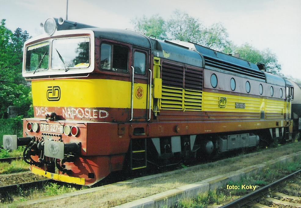 Posledn vkon Brejovc na trati 110 v seku Slan - Kralupy kvten r. 2000