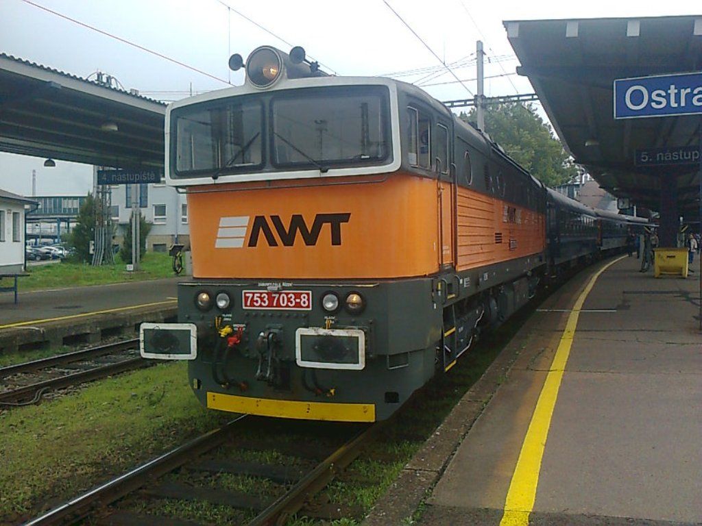 Brejlovec AWT se zvl. vlakem po vlekch AWT, Ostrava hl. ndr