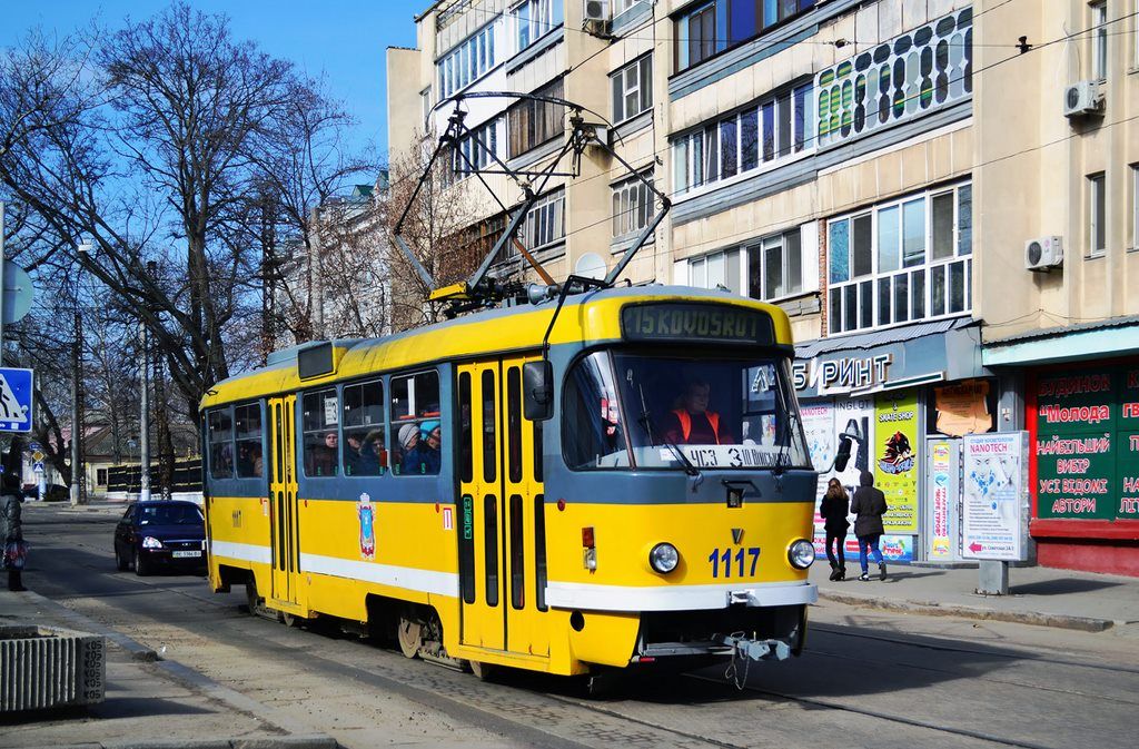 Mikolajiv, Ukrajina, bval plzesk tramvaj 215 nebo 216, 21.2.2016