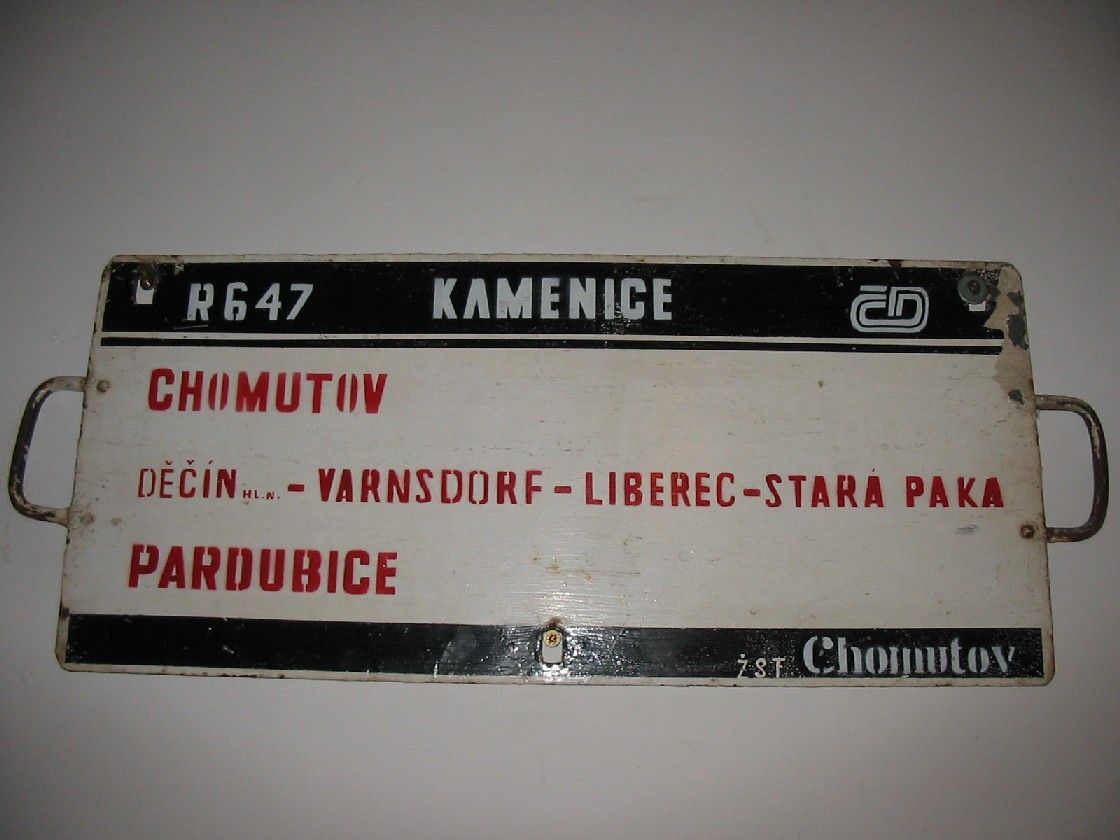 Kamenice: Chomutov - Varnsdorf - Liberec - Pardubice