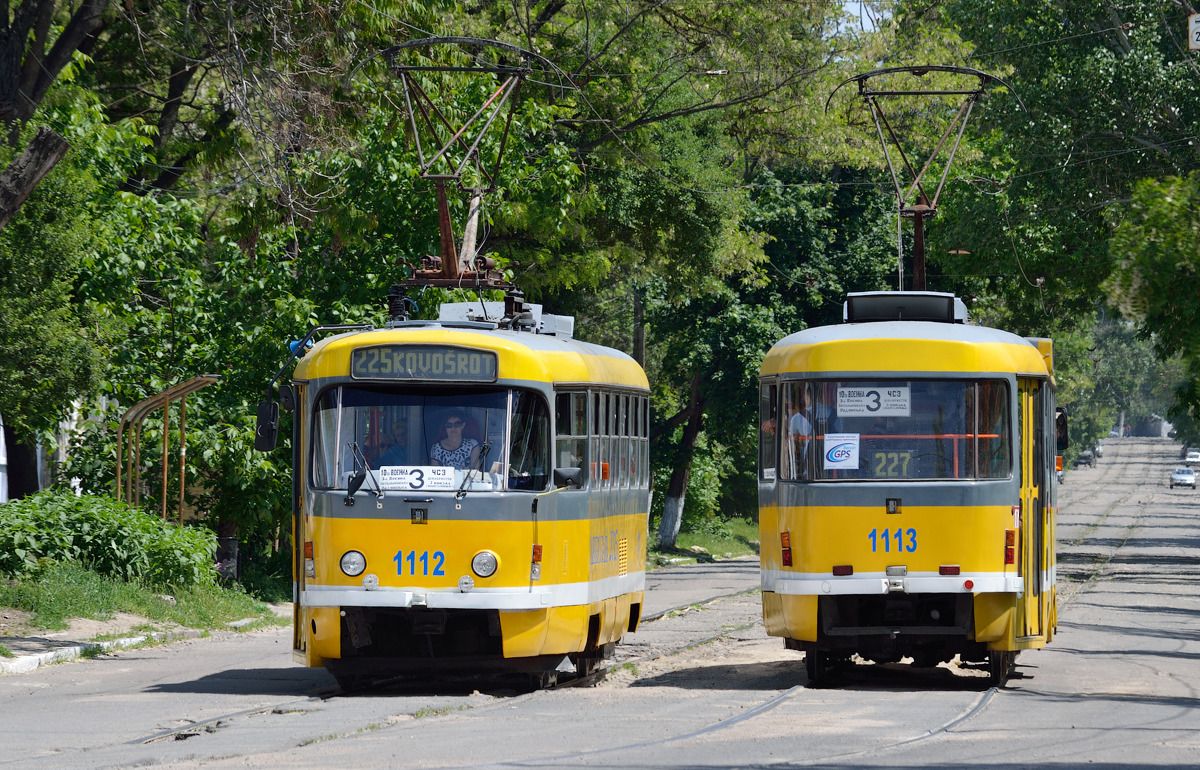Mikolajiv, bval plzesk tramvaje T3M . 225 a 227. Foceno 22.5.2016