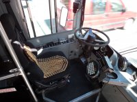 Interir ex-vancouverskho trolejbusu v Mendoze.