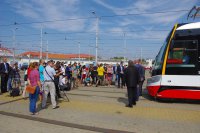 Představení nové verze tramvaje 15T ForCity Alfa pro Prahu dne 24. 8. 2015.