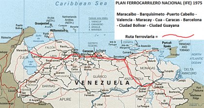 Plan Ferrocarrilero Nacional (IFE) z roku 1975.